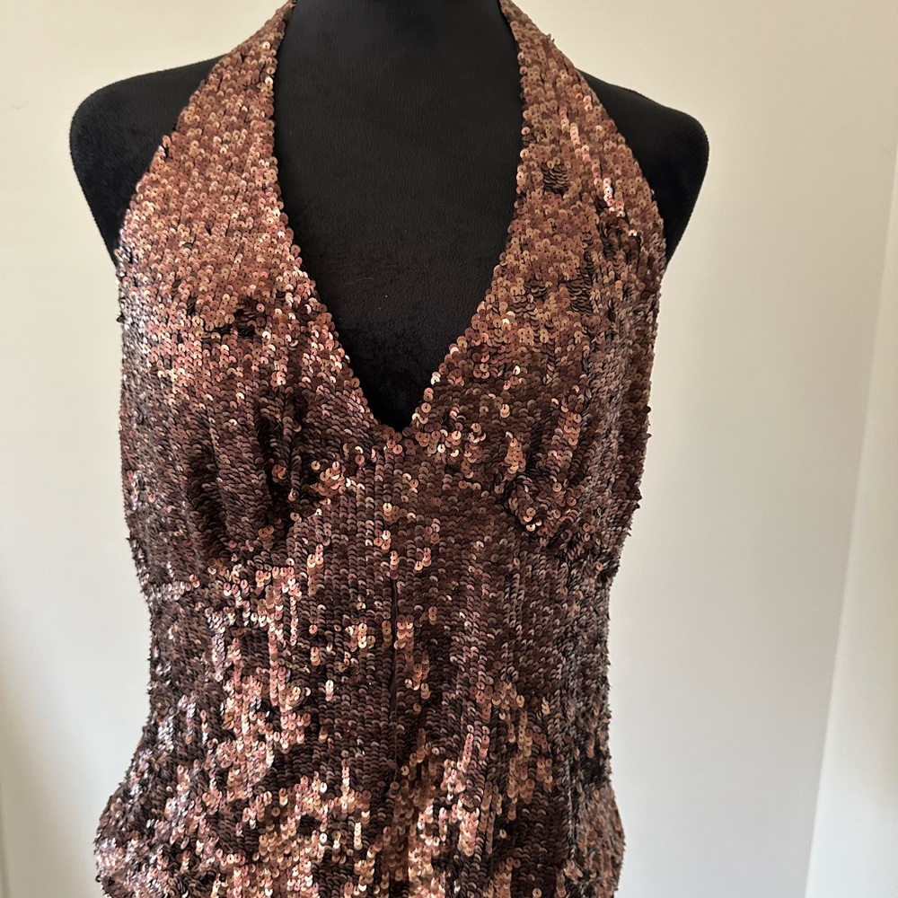 Halter sequin top